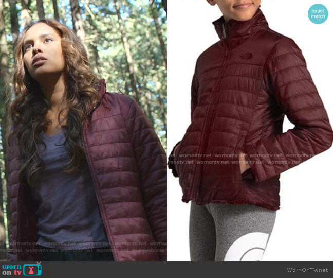 The North Face Reversible Mossbud Swirl Jacket worn by Jessica Davis (Alisha Boe) on 13 Reasons Why