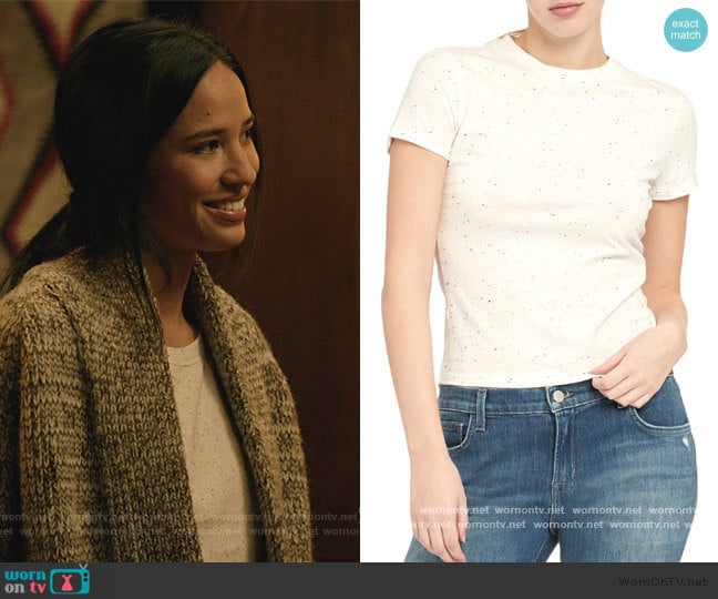 Theory Speckled Tiny T-Shirt worn by Monica Dutton (Kelsey Asbille) on Yellowstone