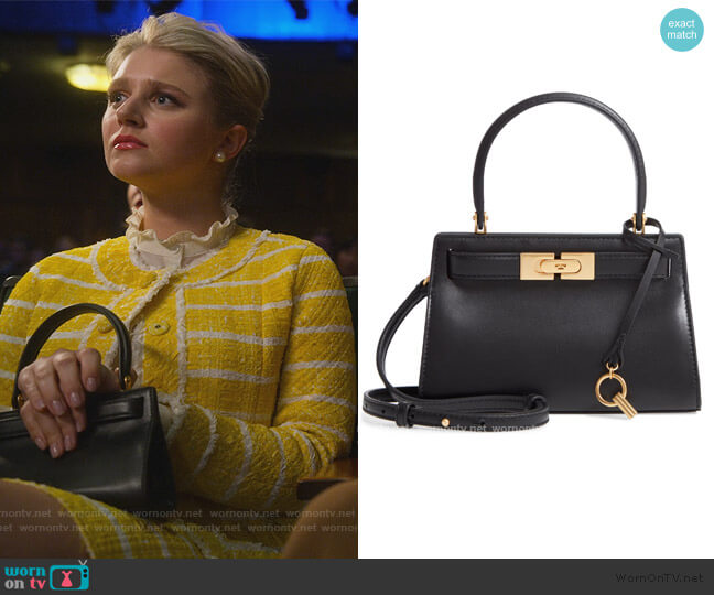 Tory Burch Mini Lee Radziwill Leather Bag worn by Alice (Julia Schlaepfer) on The Politician