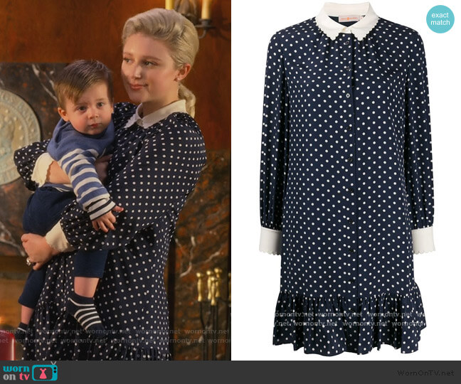 Tory Burch Cora Printed Dress worn by Alice (Julia Schlaepfer) on The Politician