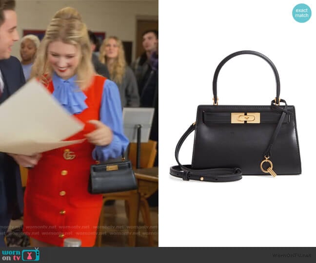 Tory Burch Mini Lee Radziwill Leather Bag worn by Alice (Julia Schlaepfer) on The Politician