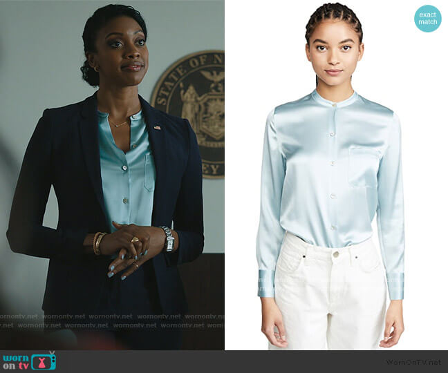 Vince Slim Fitted Blouse worn by Kate Sacker (Condola Rashad) on Billions