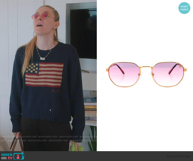 Vintage Frames VF Detroit Player Sunglasses worn by Leah McSweeney on The Real Housewives of New York City