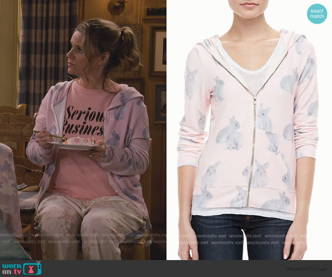 Wildfox Snow Bunny Track Jacket worn by Kimmy Gibbler (Andrea Barber) on Fuller House