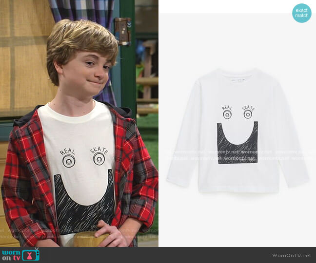 Zara Real Skate Top worn by Finn Sawyer (Will Buie Jr) on Bunkd