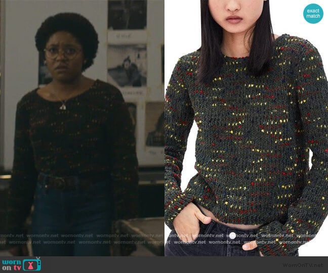 Zara Multicolred knit Sweater worn by Beth Chapel (Anjelika Washington) on Stargirl