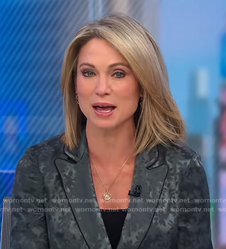 Amy’s grey floral blazer on Good Morning America
