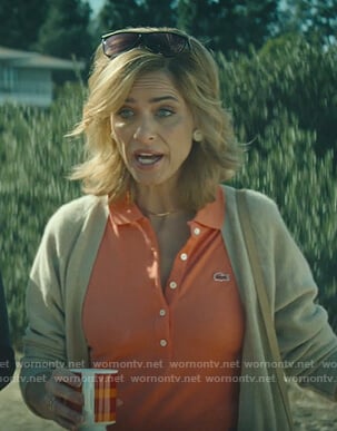 Betty’s orange polo shirt on Dirty John