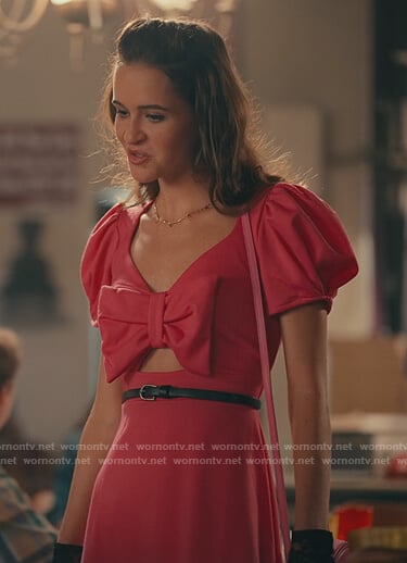 CeCe’s pink bow front dress on Sweet Magnolias