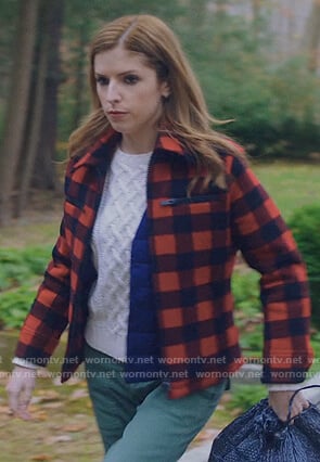 Darby’s red check jacket on Love Life