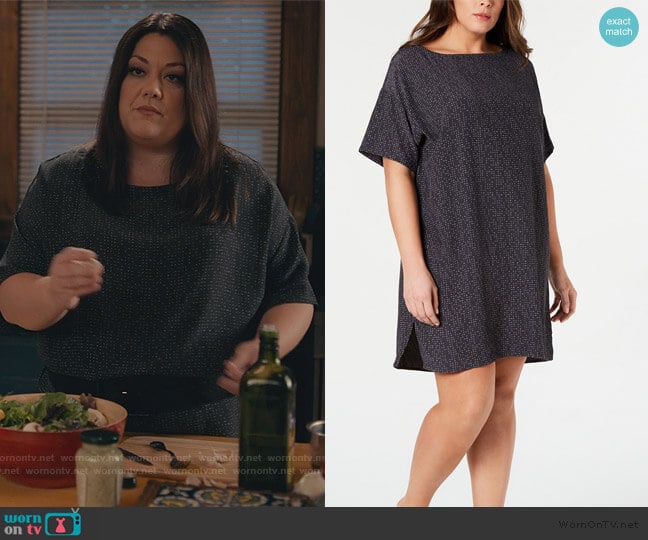 Eileen Fisher Bateau Neck Tencel Dress worn by Dana Sue Sullivan (Brooke Elliott) on Sweet Magnolias