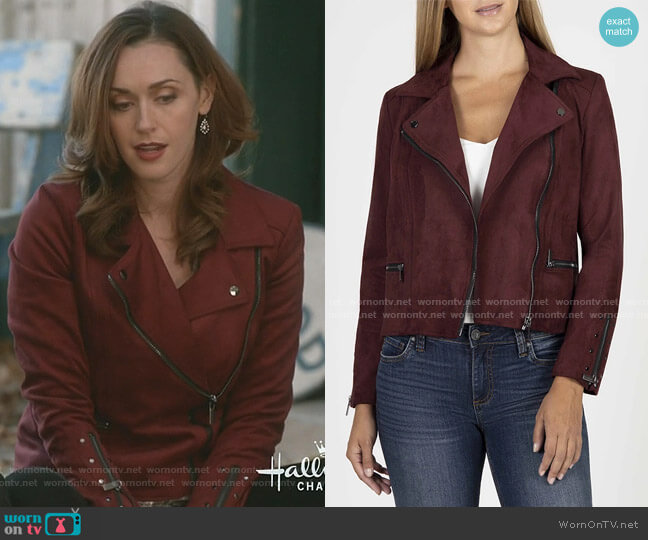 Kut from Kloth Eveline Jacket in Raisin worn by Abigail Pershing (Sarah Power) on Good Witch