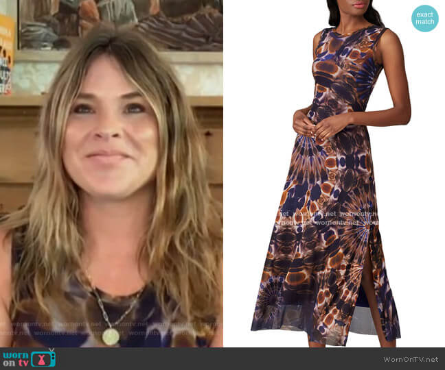 Fuzzi Sleeveless Tie Dye Dress worn by Jenna Bush Hager on Today