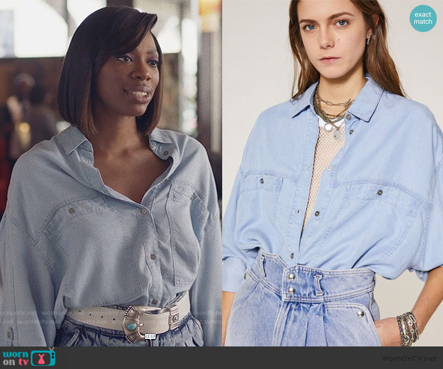 Iro Faelle Shirt worn by Molly Carter (Yvonne Orji) on Insecure