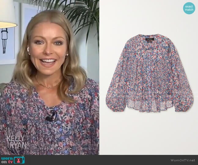 Isabel Marant Orionea Blouse worn by Kelly Ripa on Live with Kelly and Mark