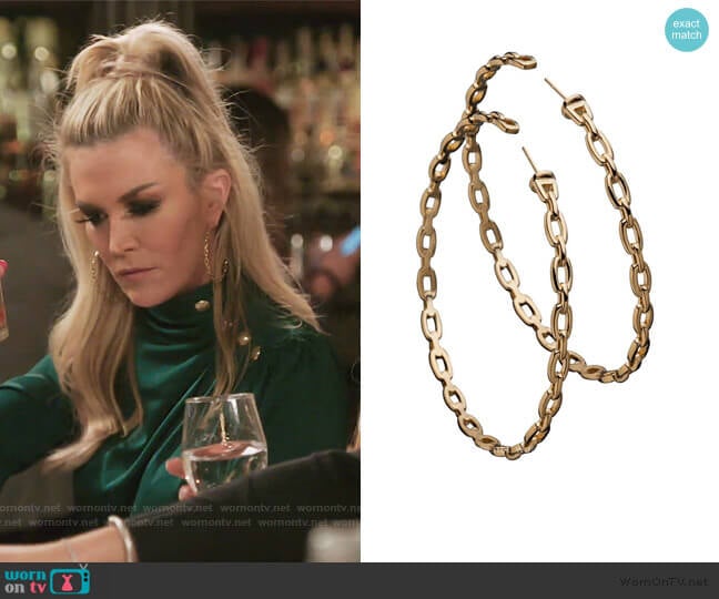 Jennifer Zeuner Carmine 2.5 Hoops worn by Tinsley Mortimer on The Real Housewives of New York City