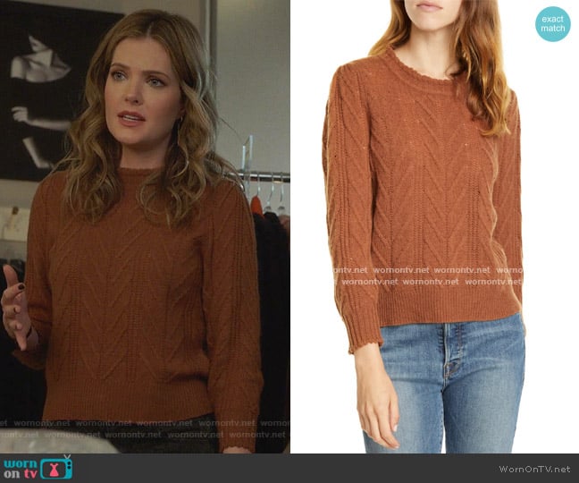 Joie Tenzin Sweater worn by Sutton (Meghann Fahy) on The Bold Type
