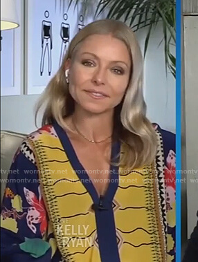 Kelly’s floral print caftan on Live with Kelly and Ryan