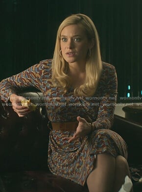 Linda’s deer print wrap dress on Dirty John