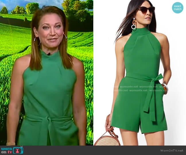 New York & Company Halter Romper worn by Ginger Zee on Good Morning America