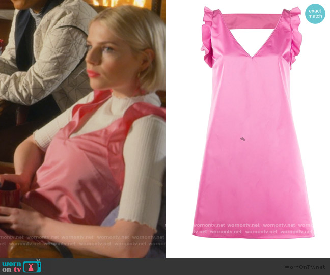 No.21 Ruffle Detail Shift Dress worn by Astrid (Lucy Boynton) on The Politician