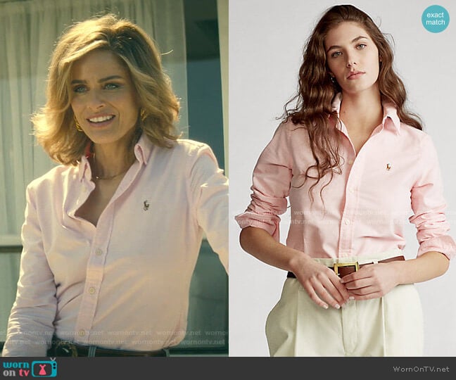 Polo Ralph Lauren Cotton Oxford Shirt worn by Betty Broderick (Amanda Peet) on Dirty John