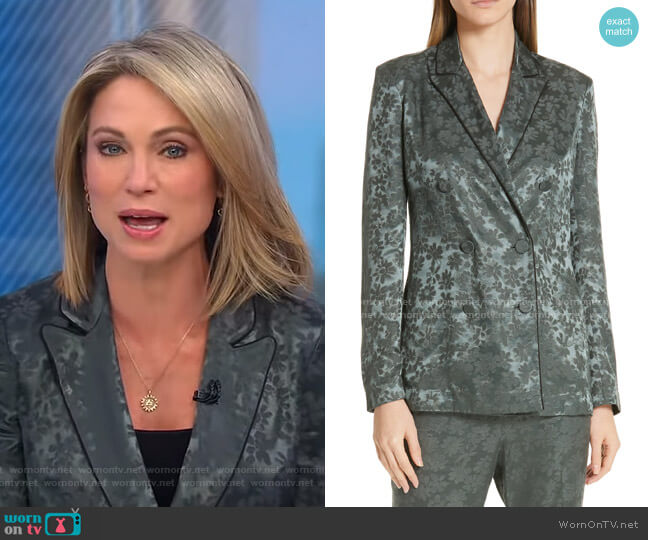 Rag & Bone Jarvis Jacquard Blazer worn by Amy Robach on Good Morning America