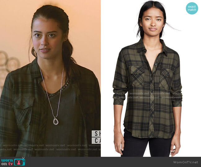 Rails Brent Button Down worn by Rosa Ortecho (Amber Midthunder) on Roswell New Mexico