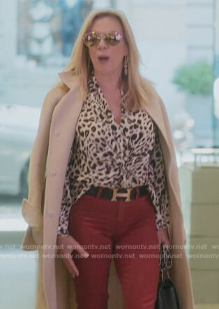 Ramona’s leopard twist blouse on The Real Housewives of New York City