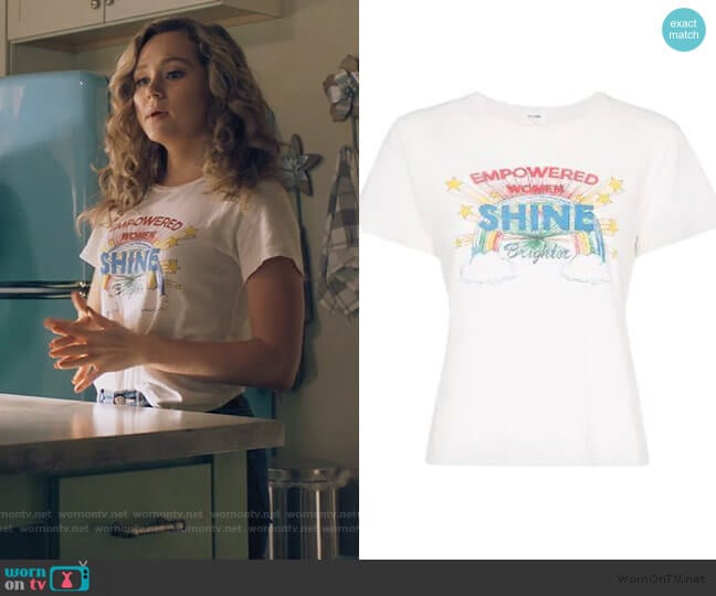 Re/done Shine graphic print T-shirt worn by Courtney Whitemore (Brec Bassinger) on Stargirl