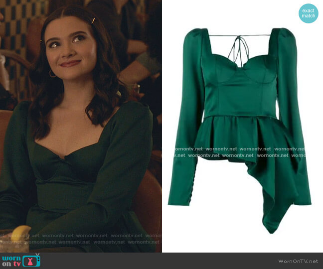 Self Portrait Asymmetric Bustier Top worn by Jane Sloan (Katie Stevens) on The Bold Type