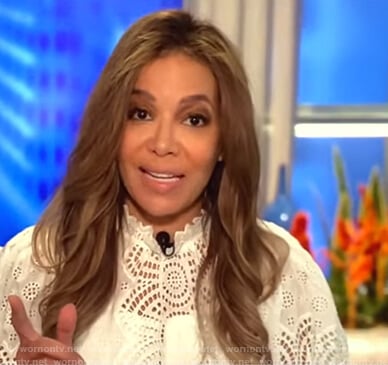 Sunny’s white eyelet blouse on The View