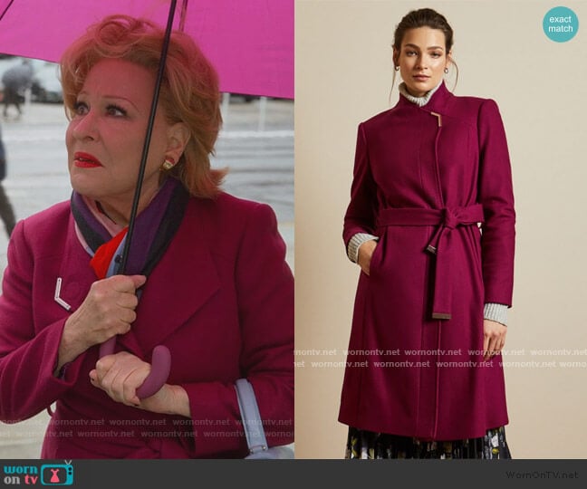 Ted Baker Ellgenc Coat worn by Hadassah Gold (Bette Midler) on The Politician