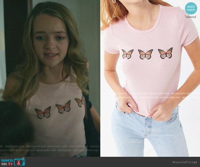 Truly Madly Deeply Butterfly Cropped Tee
