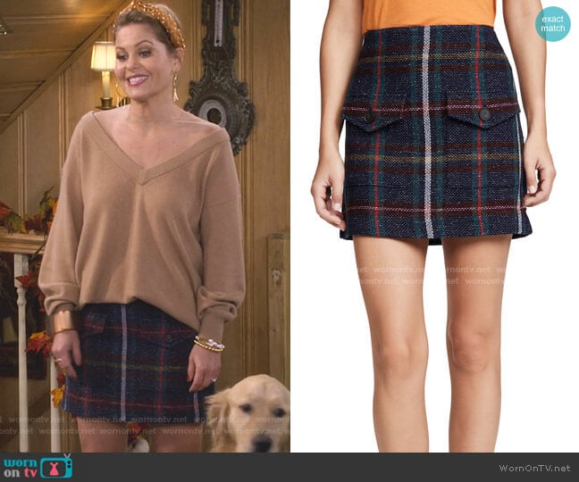 Veronica Beard Lucy Skirt worn by DJ Tanner-Fuller (Candace Cameron Bure) on Fuller House