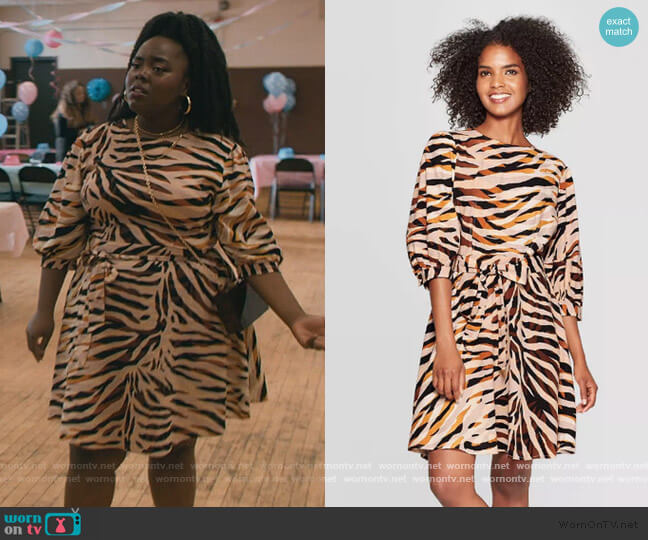 Who What Wear Animal Print Mini Dress