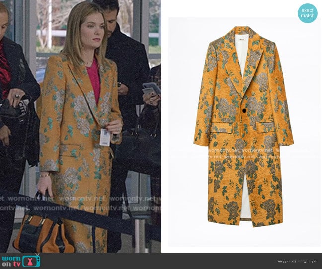 Zadig & Voltaire Monarque Velvet Coat worn by Sutton (Meghann Fahy) on The Bold Type