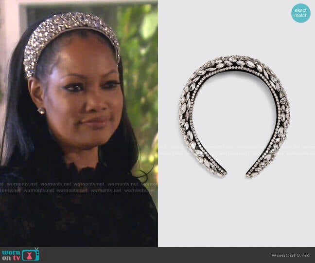 Zara Bejewelled Padded Headband worn by Garcelle Beauvais on The Real Housewives of Beverly Hills