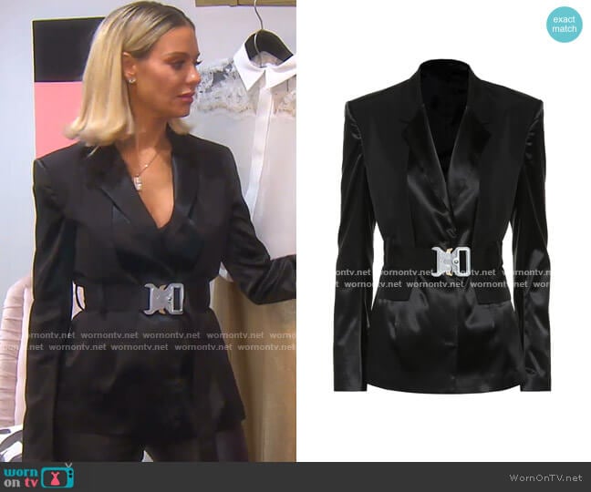 1017 ALYX 9SM Satin blazer worn by Dorit Kemsley on The Real Housewives of Beverly Hills