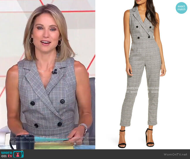 Adelyn Rae Toni Sleeveless Jumpsuit worn by Amy Robach on Good Morning America