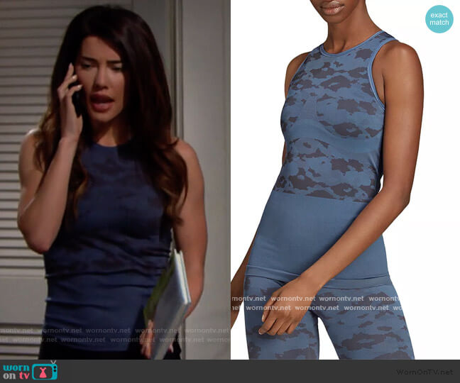 Stella McCartney Essentials Seamless Tank worn by Steffy Forrester (Jacqueline MacInnes Wood) on The Bold and the Beautiful