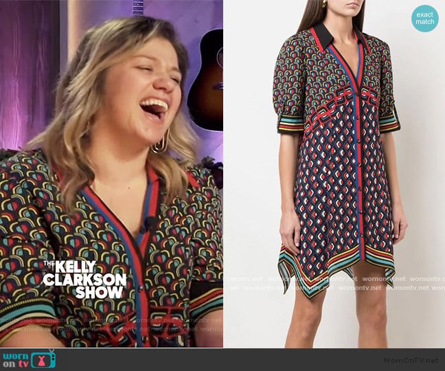 Alice + Olivia Connor Dress worn by Kelly Clarkson on The Kelly Clarkson Show