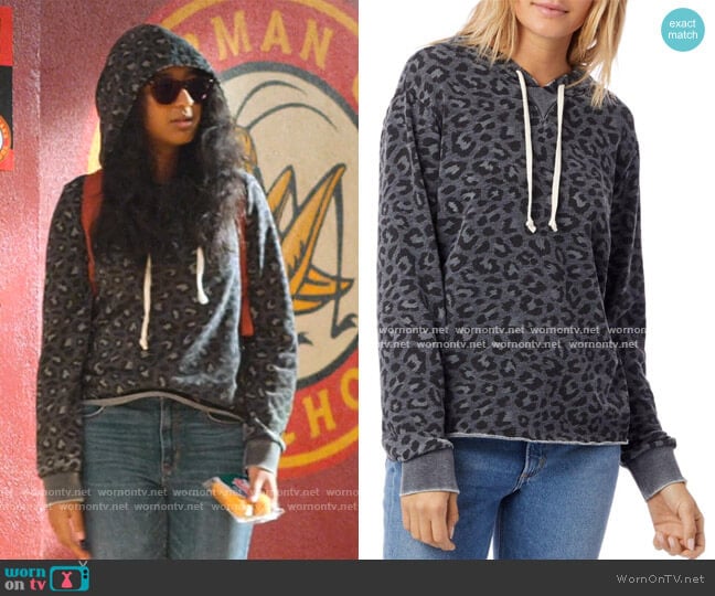 Alternative Day Off Printed Hoodie worn by Devi Vishwakumar (Maitreyi Ramakrishnan) on Never Have I Ever