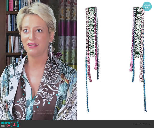 Area Chandelier Earrings worn by Dorinda Medley on The Real Housewives of New York City