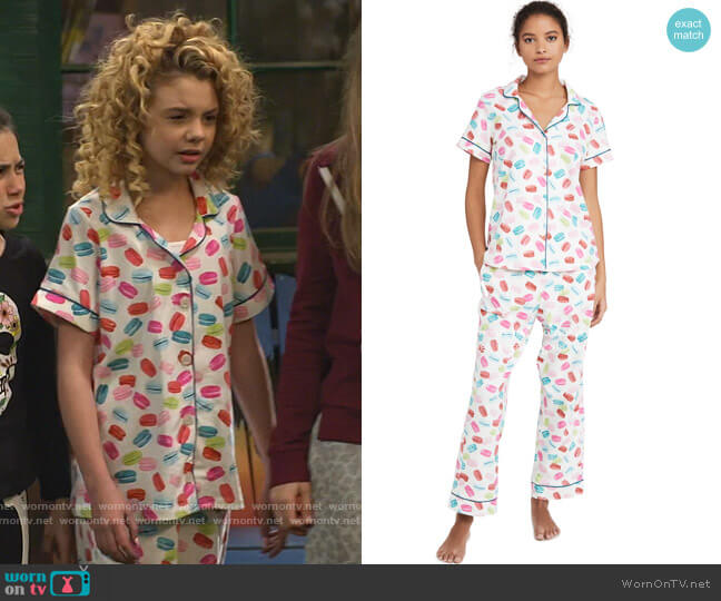 BedHead Pajamas Les Macarons Short Sleeve PJ Set worn by Destiny Baker (Mallory James Mahoney) on Bunkd