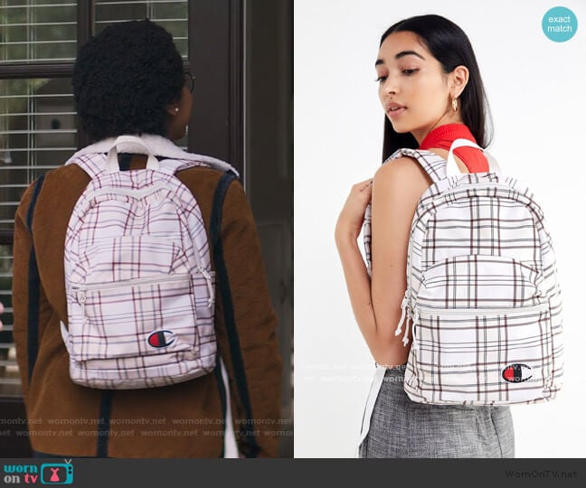 Urban Outfitters Plaid Supersize Mini Backback worn by Beth Chapel (Anjelika Washington) on Stargirl