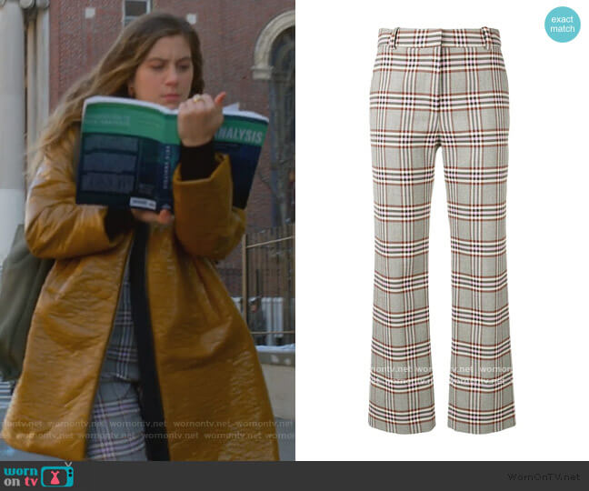 Derek Lam 10 Crosby Plaid Trousers worn by McAfee (Laura Dreyfuss) on The Politician