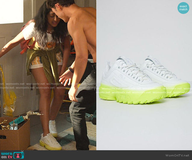 Fila Disruptor 2 Brights Fade Sneakers worn by Devi Vishwakumar (Maitreyi Ramakrishnan) on Never Have I Ever