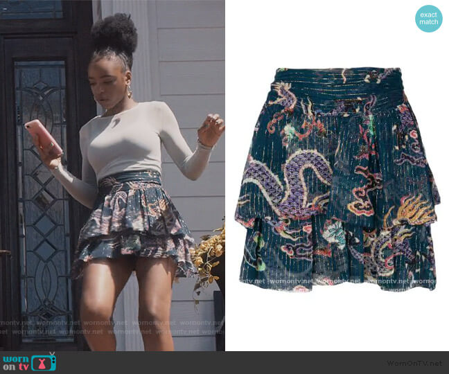 Isabel Marant Dahlia Skirt worn by Zora Greenleaf (Lovie Simone) on Greenleaf