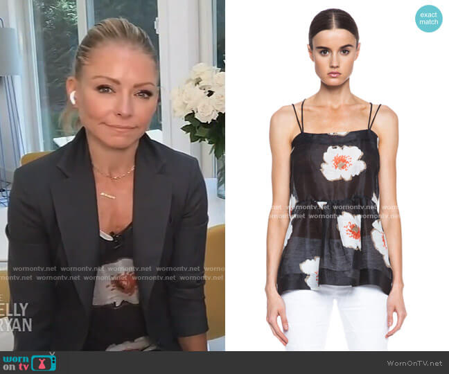 Isabel Marant Etoile Ridge Linen-Blend Tank worn by Kelly Ripa on Live with Kelly and Mark